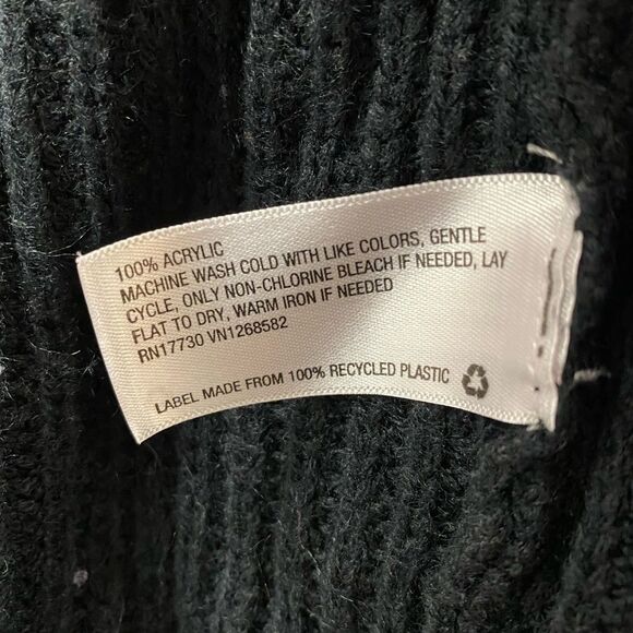 Ava‎ & Viv black open front large knit cardigan - Picture 2 of 5